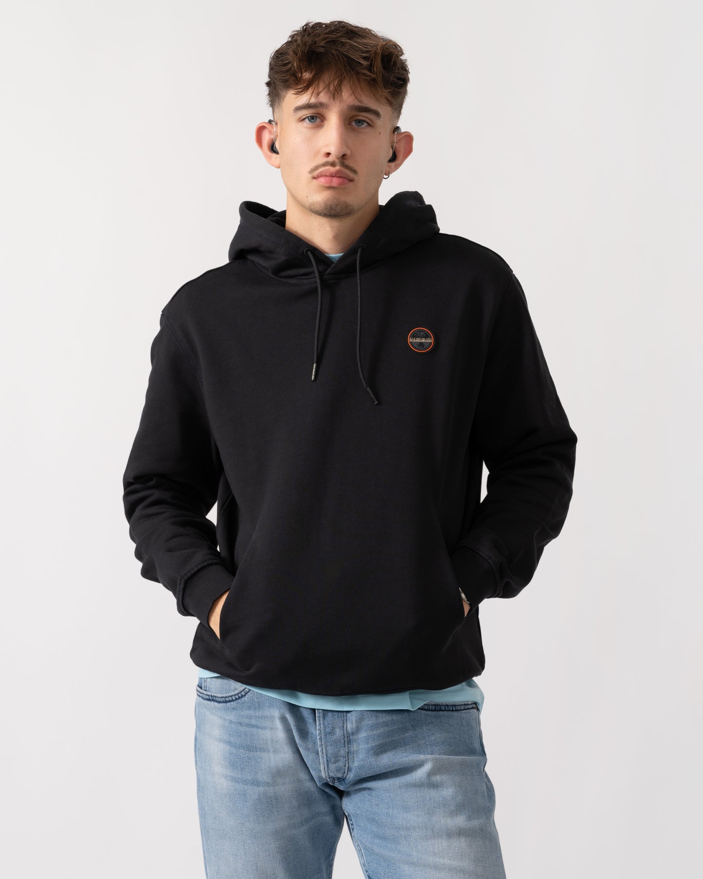 Napapijri Badge Mens Hoodie - Black Beauty 941