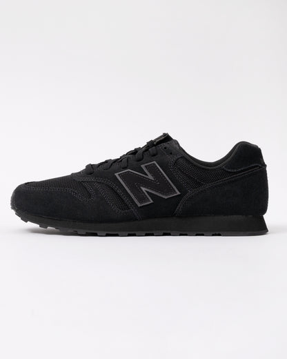 side of New Balance 373 Mens Trainers in Black