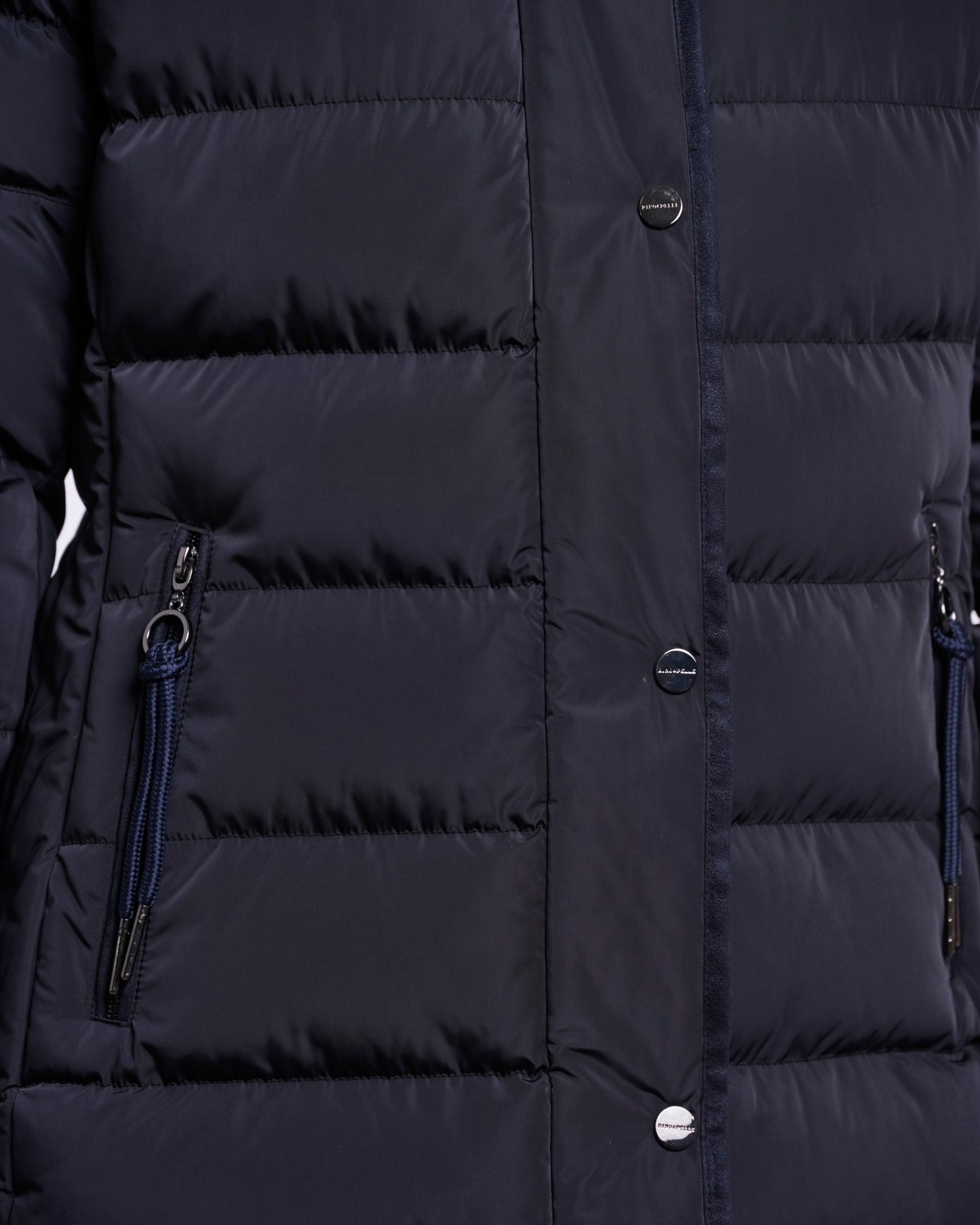 Rino & Pelle Nusa Womens Padded Coat With Detachable Hood - Dark Navy