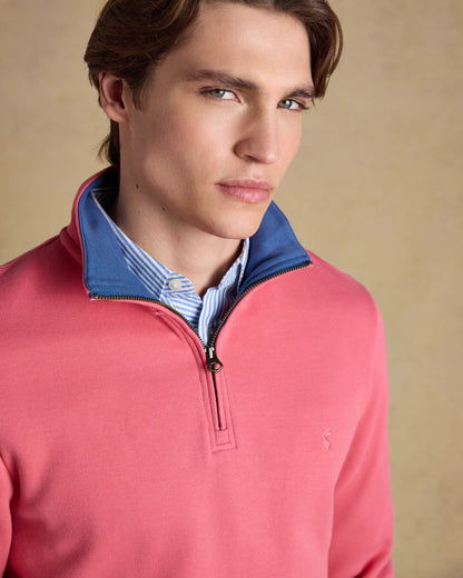 Joules Alistair Mens 1/4 Zip Sweatshirt - Pink