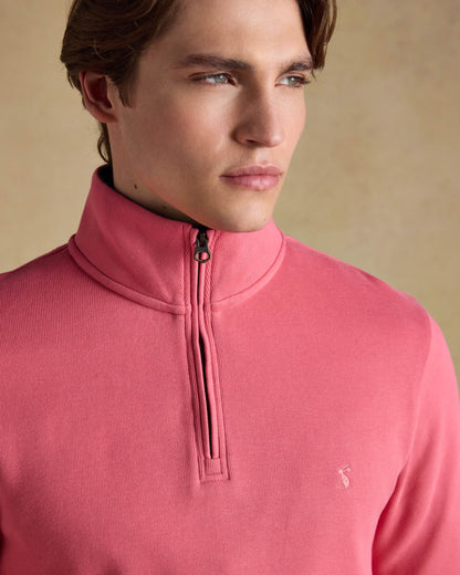 Joules Alistair Mens 1/4 Zip Sweatshirt - Pink