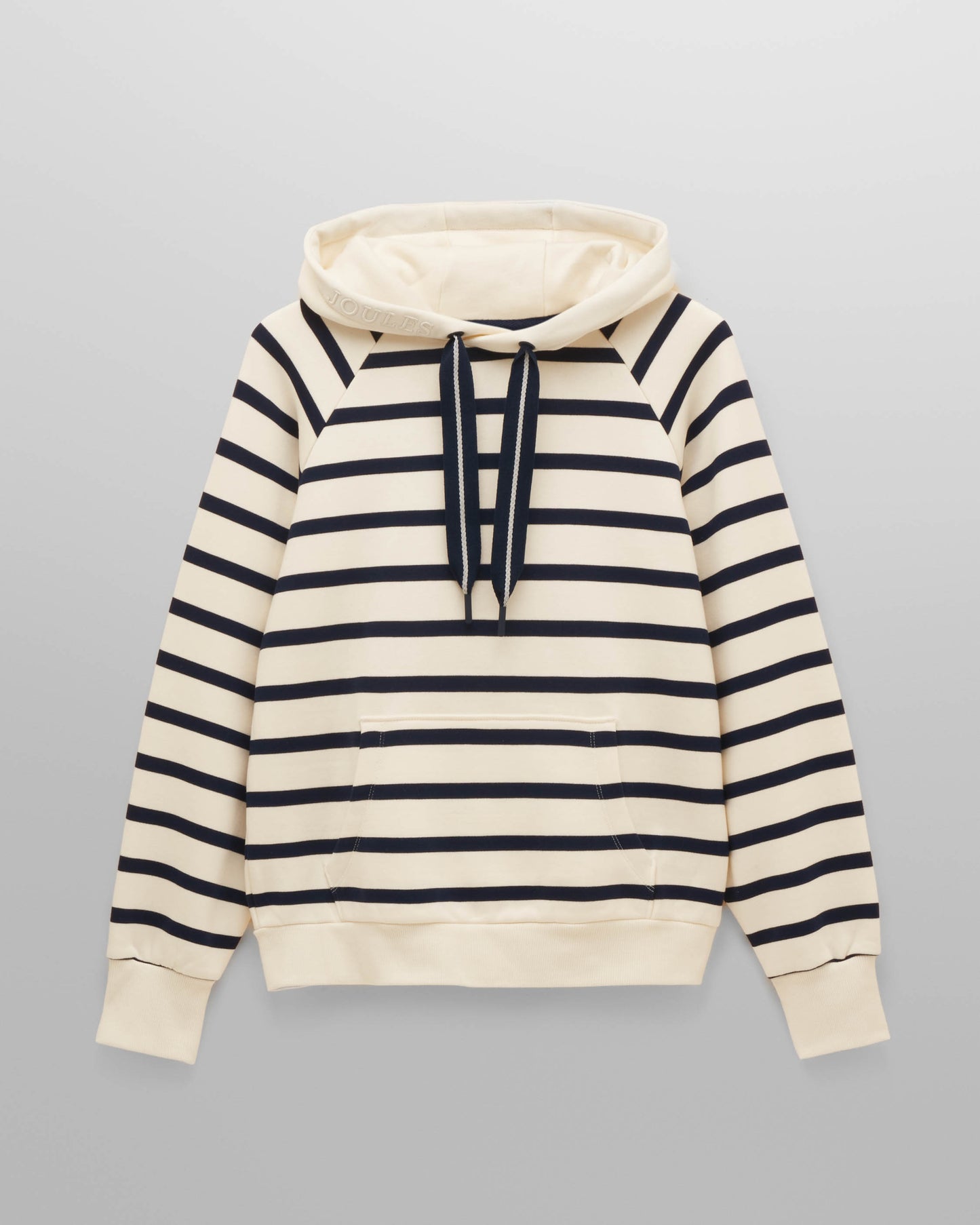 Joules Milbourne Womens Pullover Hoodie - Cream/Navy - CHO - Designer Womens Hoodies