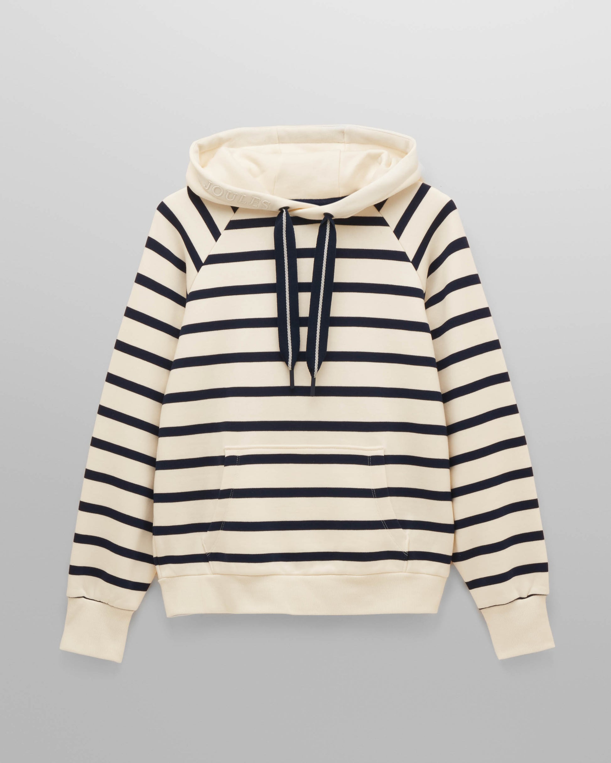 Joules Milbourne Womens Pullover Hoodie - Cream/Navy - CHO - Designer Womens Hoodies