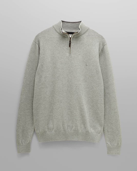 Joules Hillside Mens 1/4 Zip Jumper - Grey | CHO | Designer 