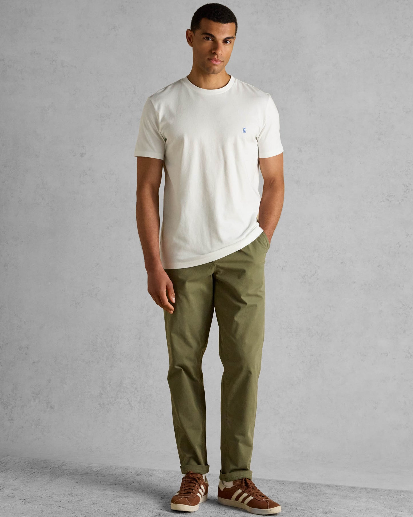 Joules Mens Everyday T-Shirt - White - CHO - Designer 