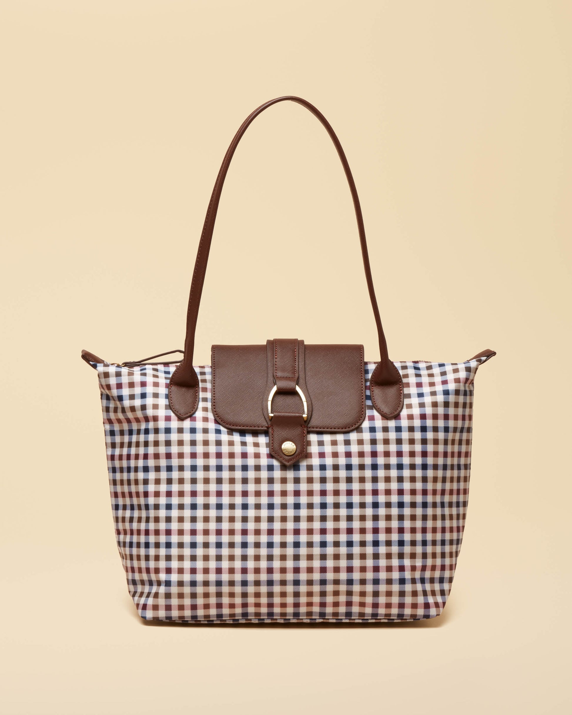 Joules Edie Womens Nylon Tote Bag - Gingham - CHO - Designer Womens Tote Bags