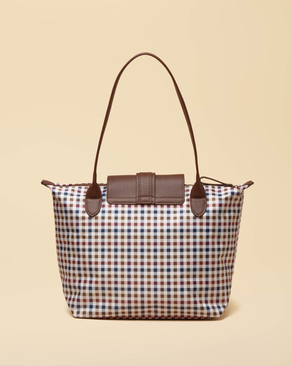 Joules Edie Womens Nylon Tote Bag - Gingham - CHO - Designer Womens Tote Bags