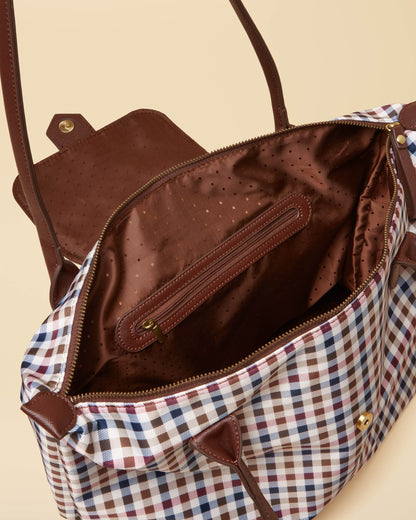 Joules Edie Womens Nylon Tote Bag - Gingham - CHO - Designer Womens Tote Bags