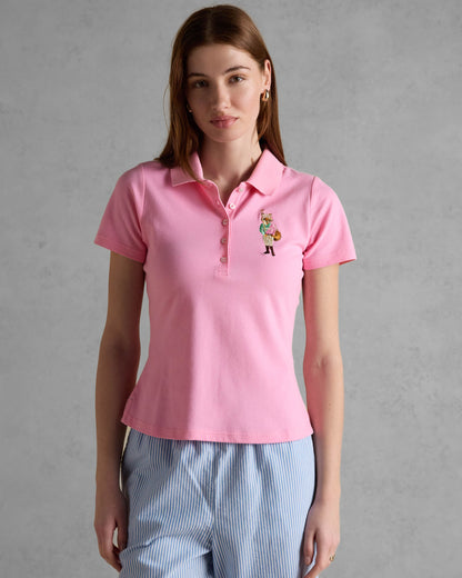 Joules Womens Jonty Polo Shirt - Pink | CHO | Designer 