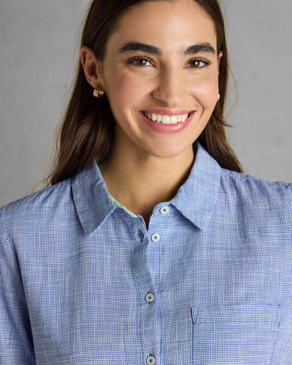 Joules Ida Womens Long Sleeve Shirt - Blue