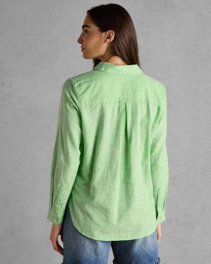 Joules Ida Womens Long Sleeve Shirt - Green