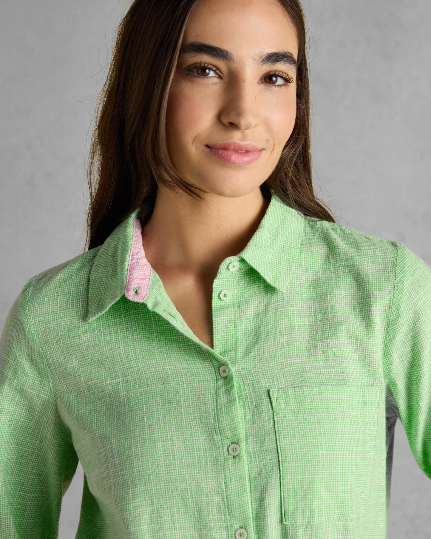 Joules Ida Womens Long Sleeve Shirt - Green