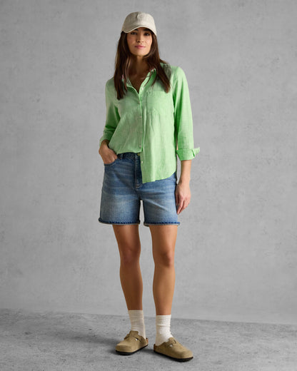 Joules Ida Womens Long Sleeve Shirt - Green