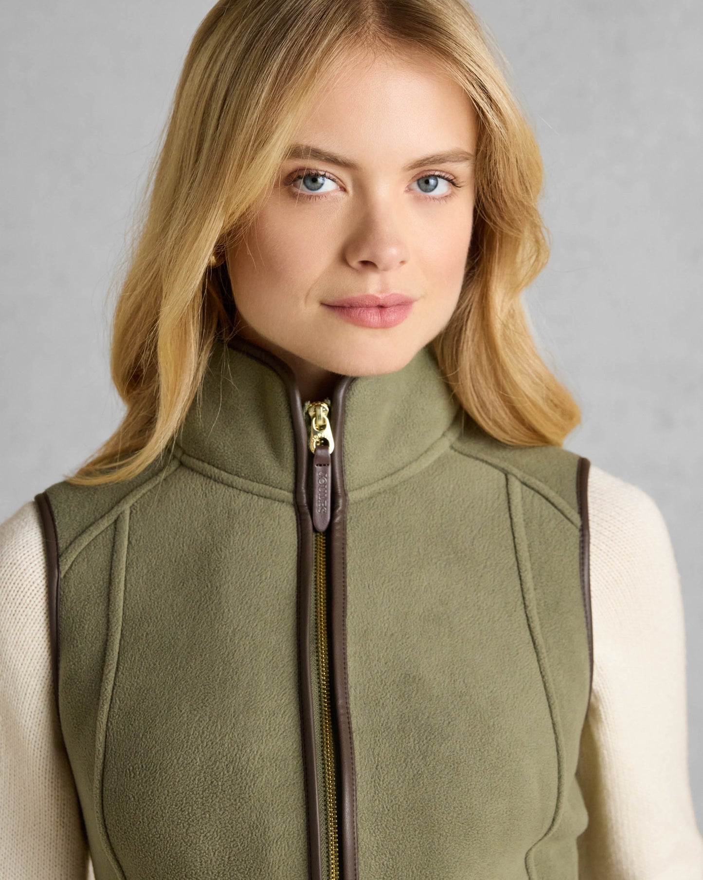 Joules Womens Heritage Gilet - Light Green - CHO - Designer Womens Fleece Gilets