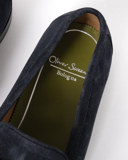 insole of of a pair of Oliver Sweeney Keyworth Suede Mens Loafers in Navy