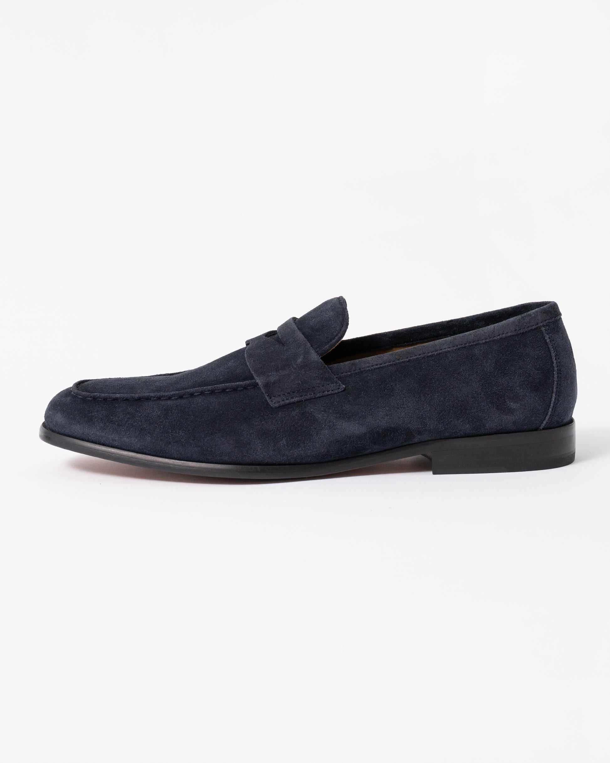 side of Oliver Sweeney Keyworth Suede Mens Loafers in Navy