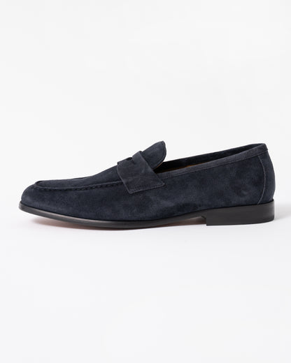 side of Oliver Sweeney Keyworth Suede Mens Loafers in Navy