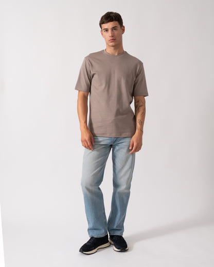 Oliver Sweeney Palmela Mens Crew Neck T-Shirt - Mushroom