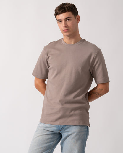 Oliver Sweeney Palmela Mens Crew Neck T-Shirt - Mushroom