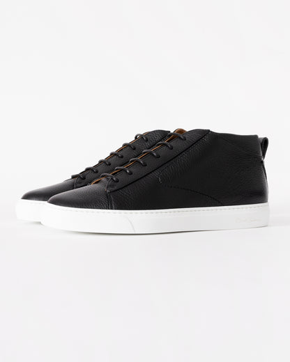 Oliver Sweeney Fermo Mens Mid Cut Deer Leather Trainers - Black