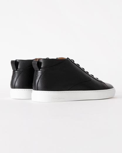 Oliver Sweeney Fermo Mens Mid Cut Deer Leather Trainers - Black