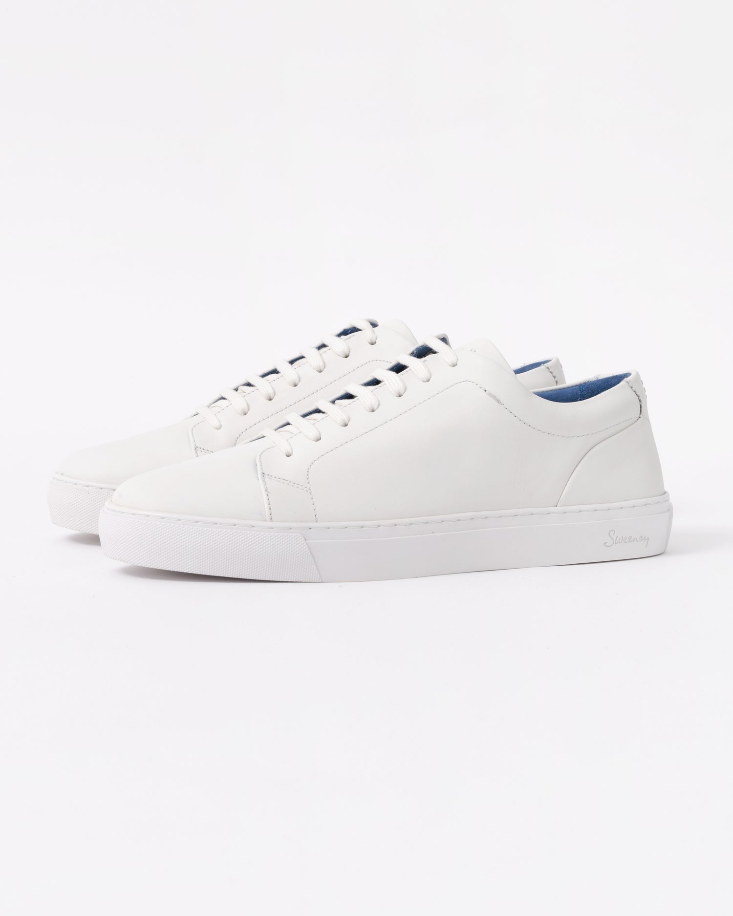 Oliver Sweeney Hayle Antiqued Calf Leather Mens Trainers - White