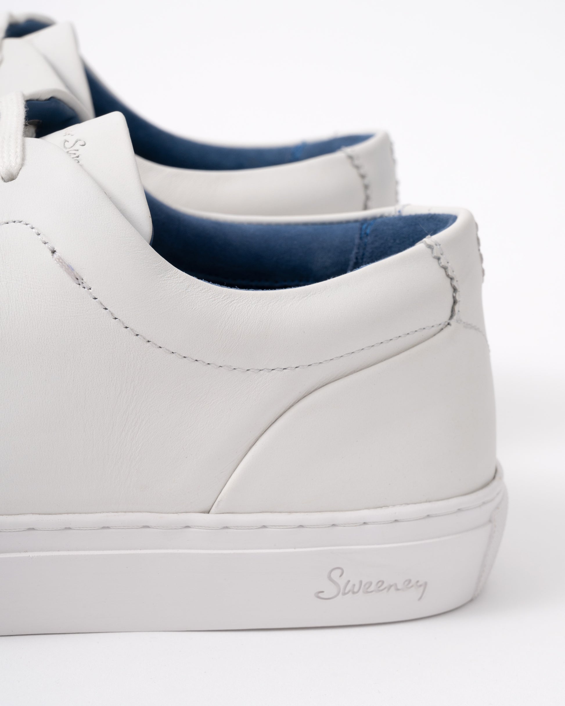 Oliver Sweeney Hayle Antiqued Calf Leather Mens Trainers - White