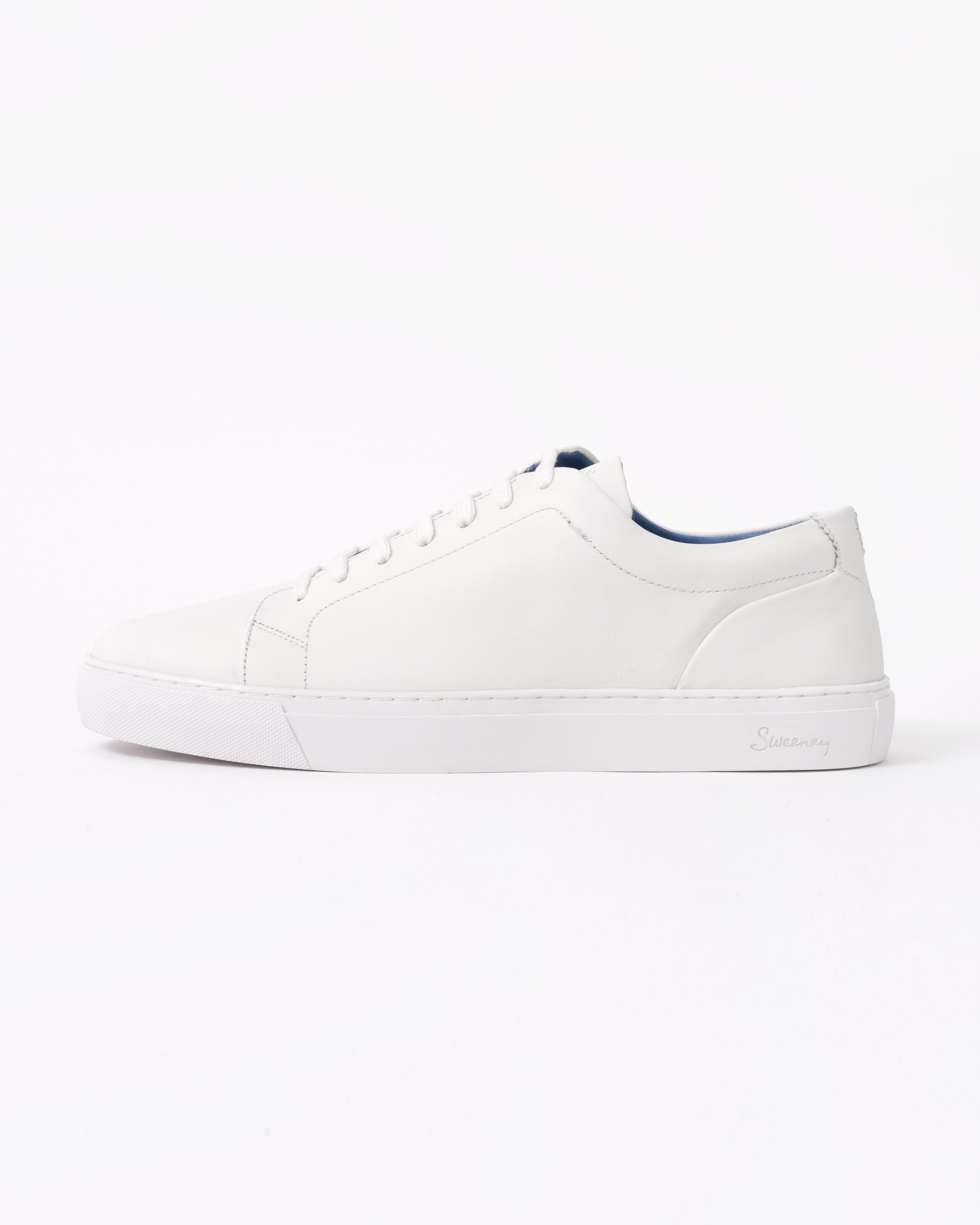 Oliver Sweeney Hayle Antiqued Calf Leather Mens Trainers - White