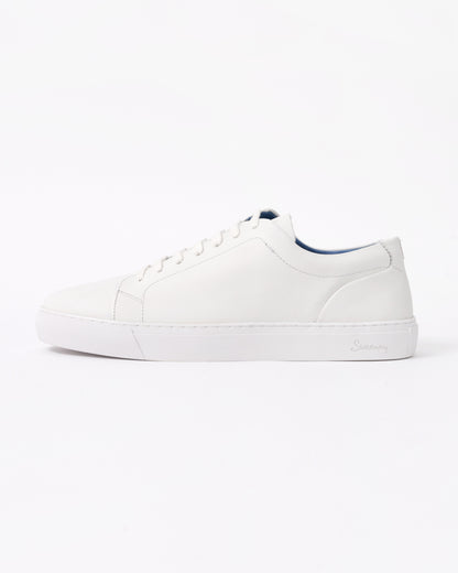 Oliver Sweeney Hayle Antiqued Calf Leather Mens Trainers - White