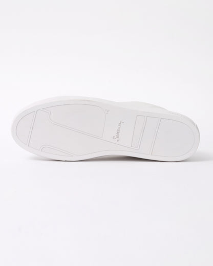 Oliver Sweeney Hayle Antiqued Calf Leather Mens Trainers - White