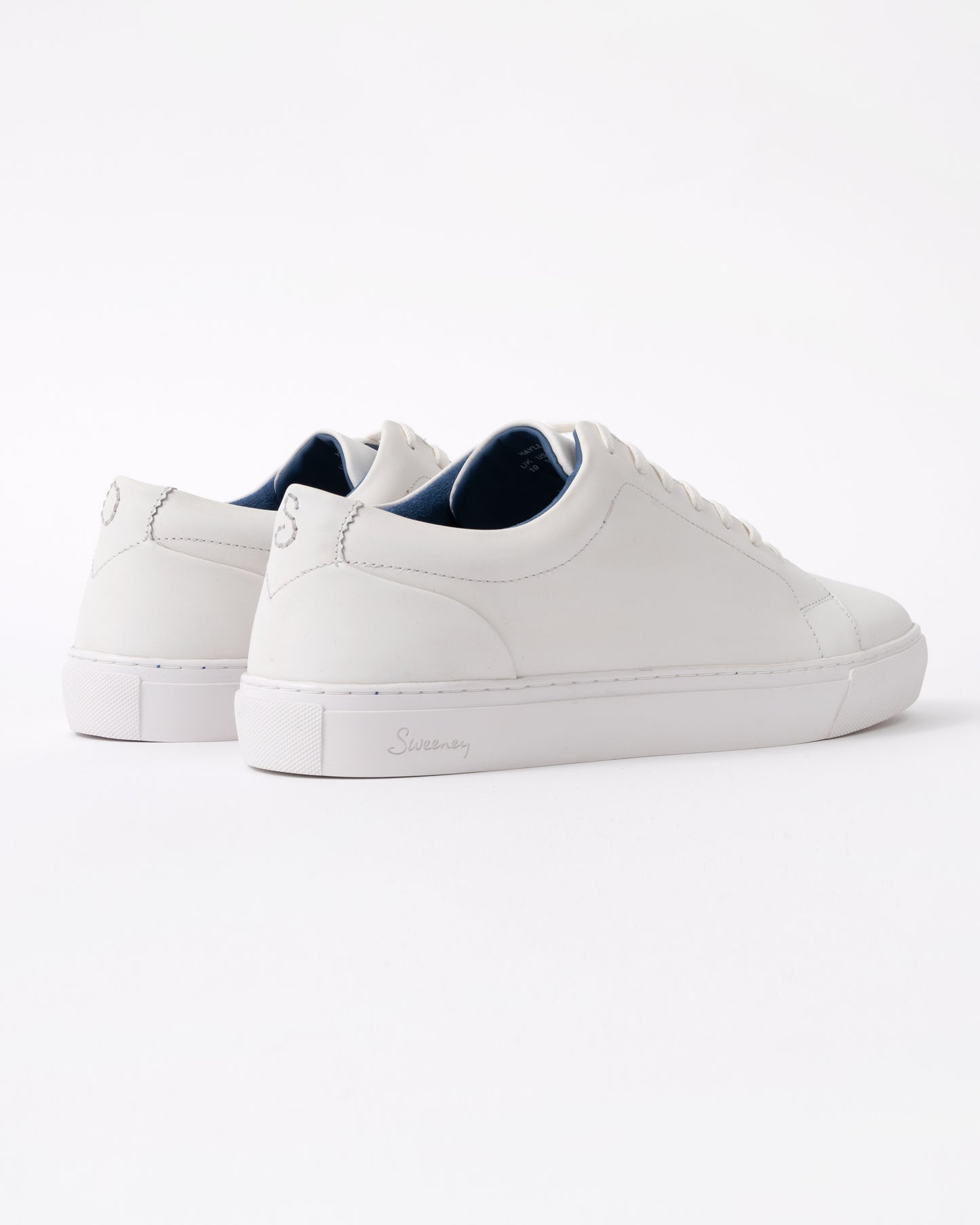 Oliver Sweeney Hayle Antiqued Calf Leather Mens Trainers - White