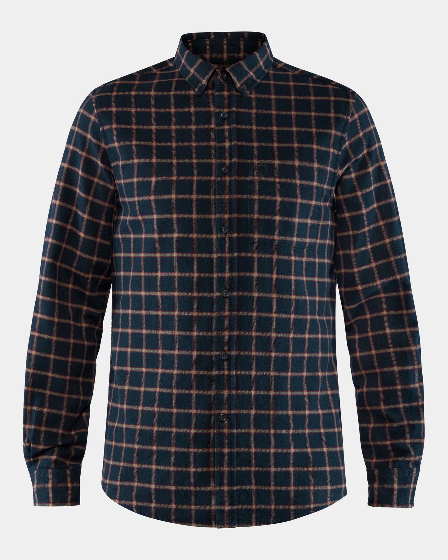 Fjallraven Övik Flannel Mens Long Sleeve Shirt - Dark Navy 555