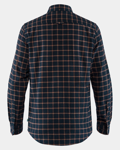 Fjallraven Övik Flannel Mens Long Sleeve Shirt - Dark Navy 555