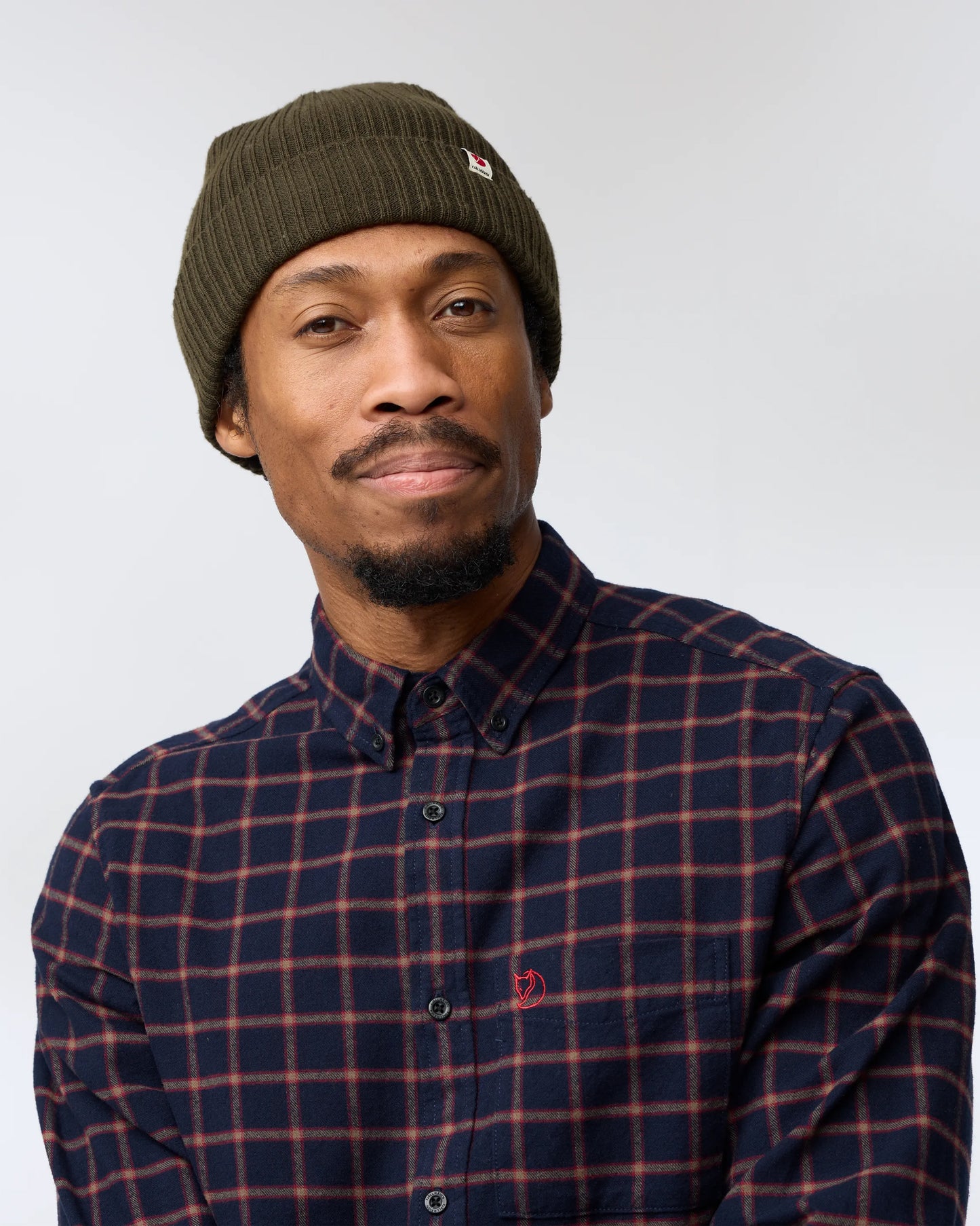 Fjallraven Övik Flannel Mens Long Sleeve Shirt - Dark Navy 555