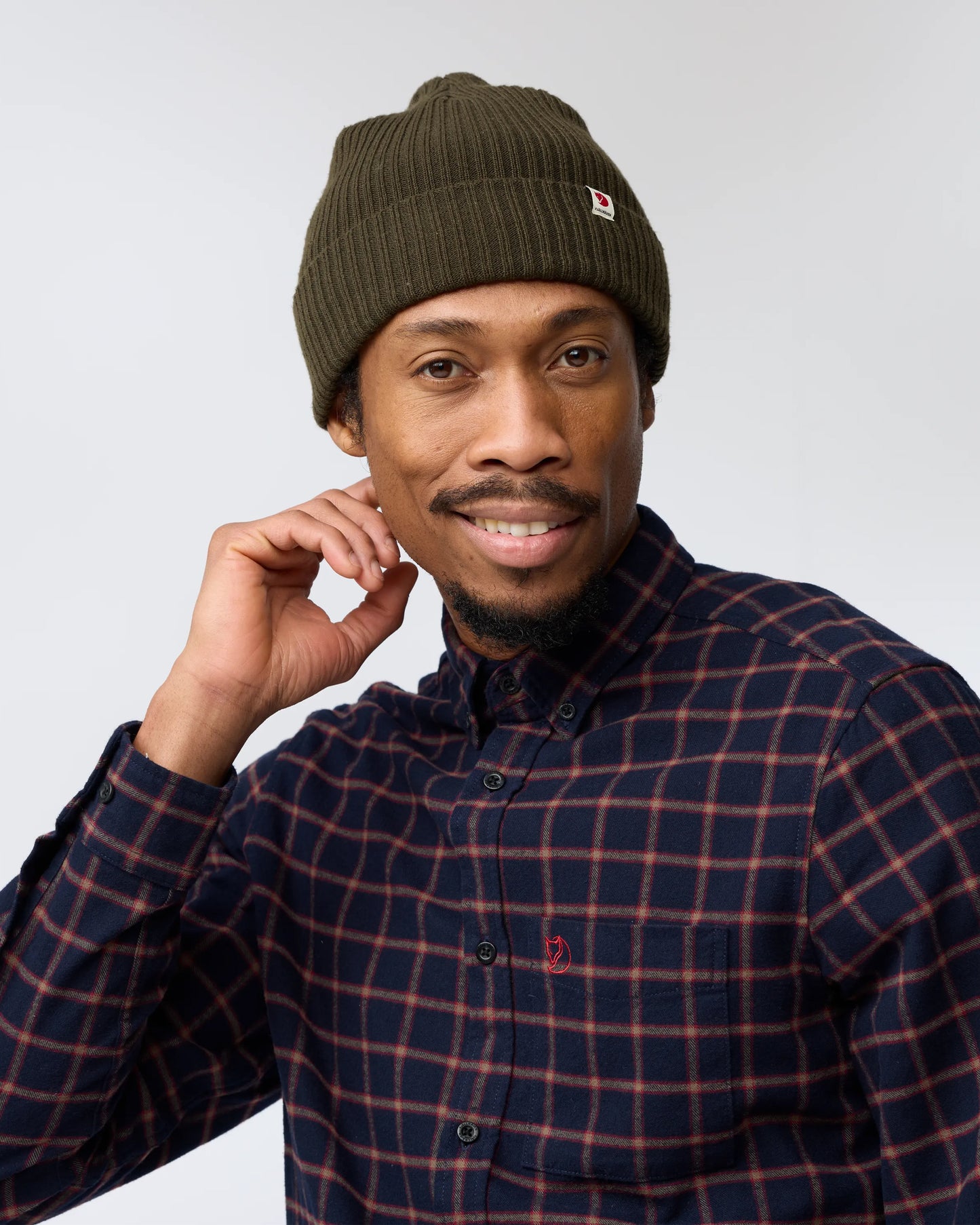 Fjallraven Övik Flannel Mens Long Sleeve Shirt - Dark Navy 555