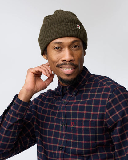 Fjallraven Övik Flannel Mens Long Sleeve Shirt - Dark Navy 555