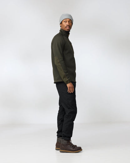 Fjallraven Ovik Mens Half Zip Fleece - Deep Forest 662