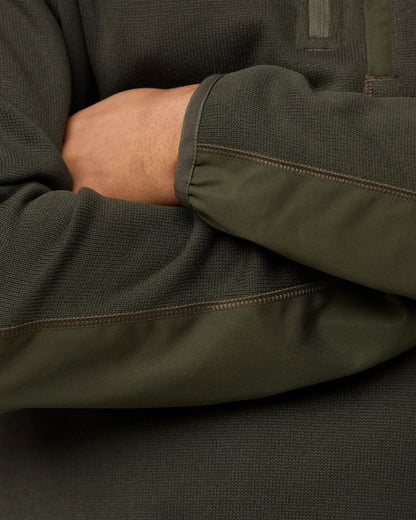 Fjallraven Ovik Mens Half Zip Fleece - Deep Forest 662
