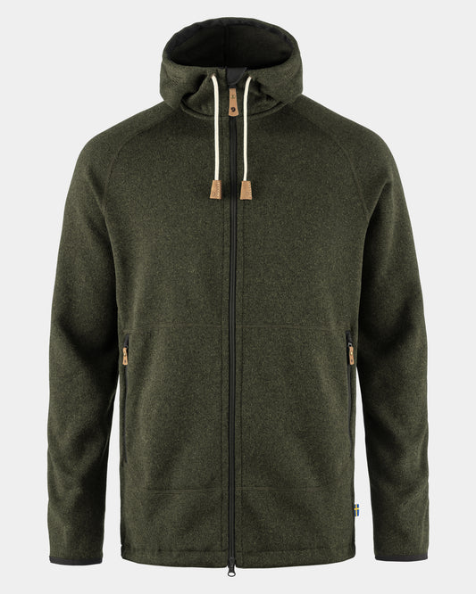 Fjallraven Ovik Fleece Hoodie - Deep Forest 662 | CHO | Designer Mens Hoodies