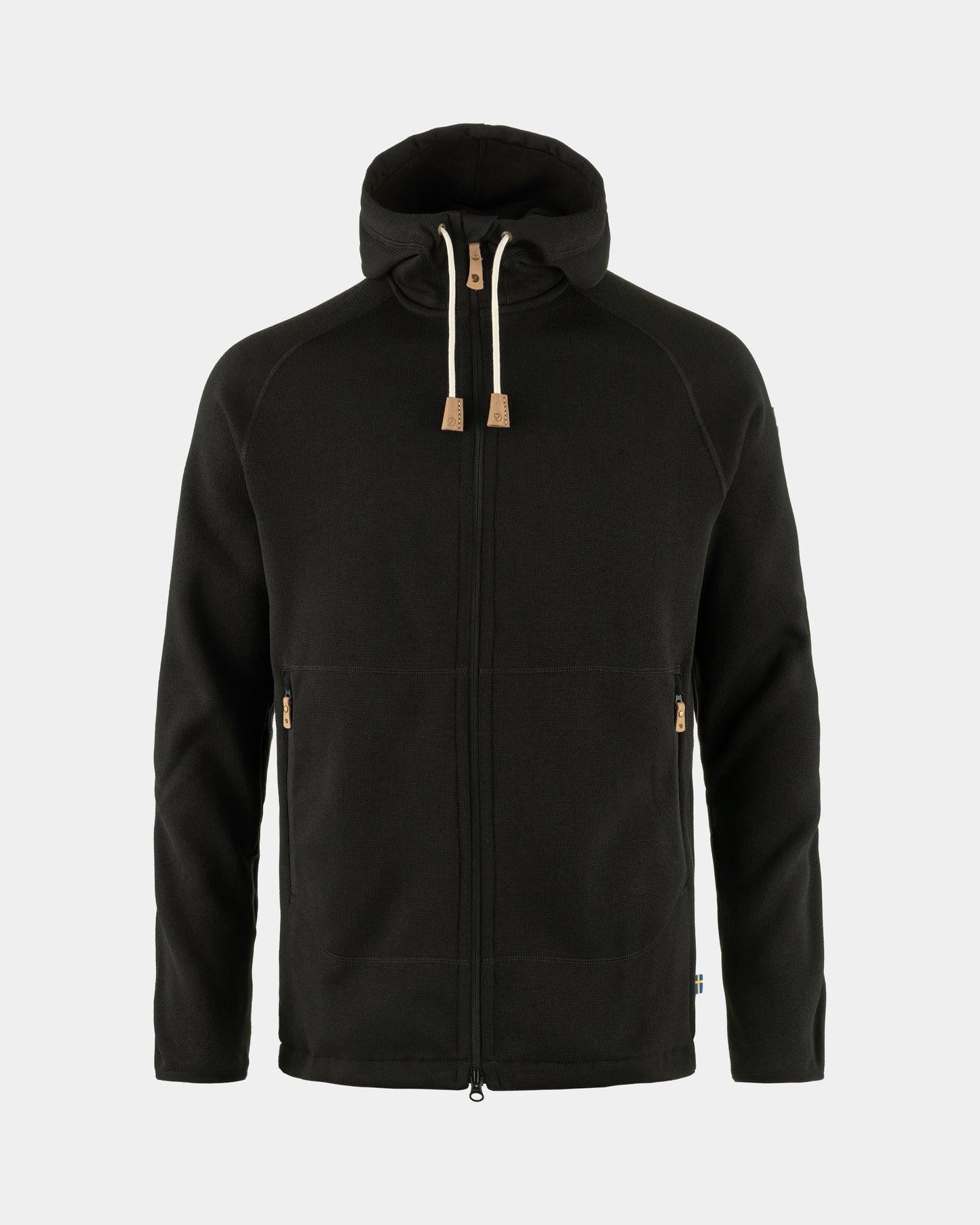 Fjallraven Ovik Mens Fleece Hoodie - Black 550 | CHO | Designer Mens Hoodies