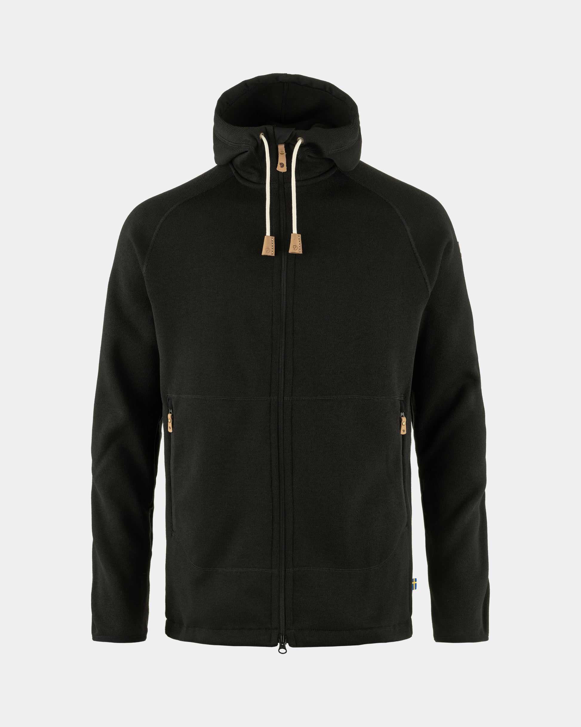 Fjallraven Ovik Mens Fleece Hoodie - Black 550 | CHO | Designer Mens Hoodies