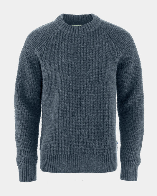 Fjallraven Ovik Waffle Knit Mens Jumper - Navy 560