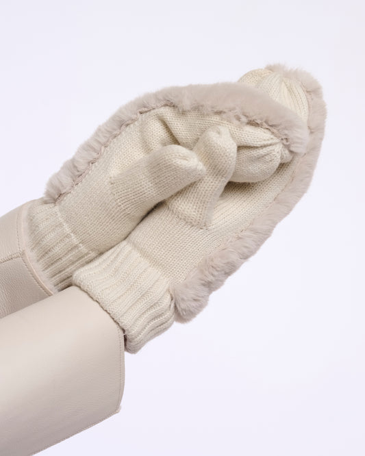 Rino & Pelle Oxo Womens Faux Fur Gloves - Birch