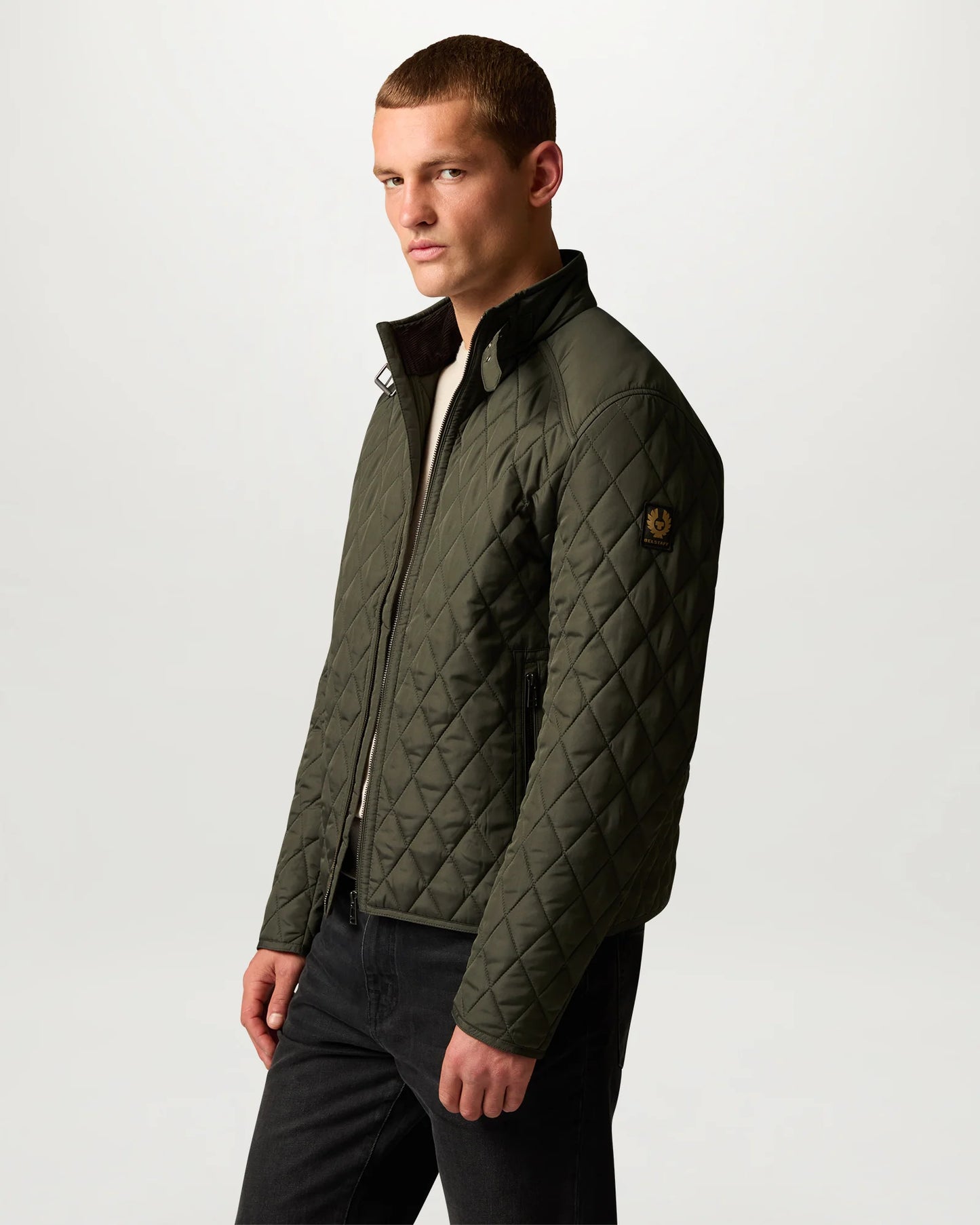 Belstaff Mens Pembroke Jacket in Faded Olive, front