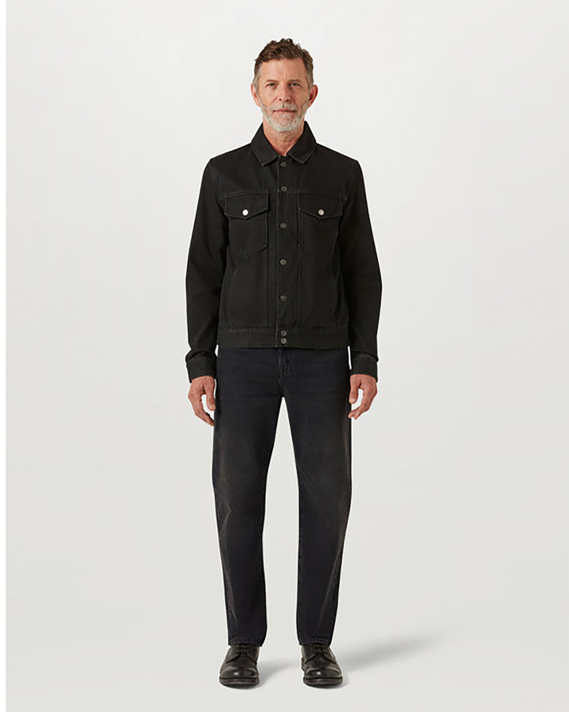 Belstaff Piston Mens Trucker Jacket - Washed Black | CHO | Designer Mens Overshirts