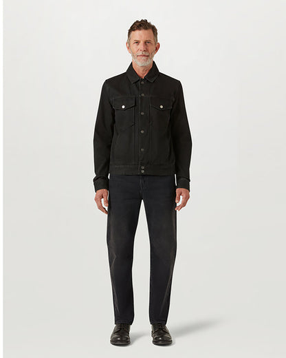 Belstaff Piston Mens Trucker Jacket - Washed Black | CHO | Designer Mens Overshirts