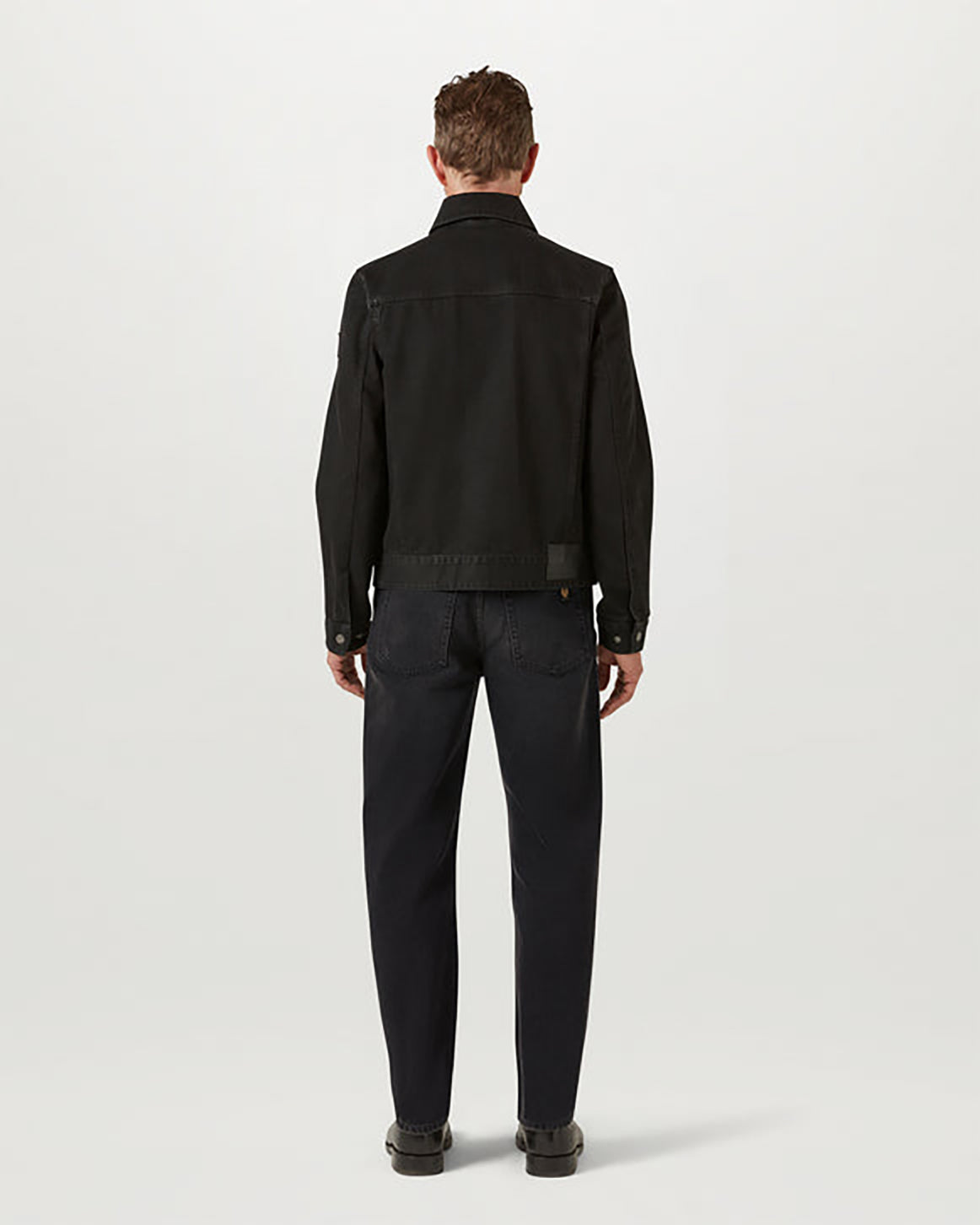 Belstaff Piston Mens Trucker Jacket - Washed Black | CHO | Designer Mens Overshirts