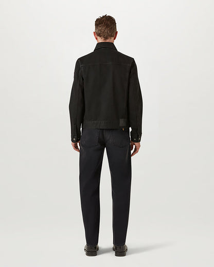 Belstaff Piston Mens Trucker Jacket - Washed Black | CHO | Designer Mens Overshirts