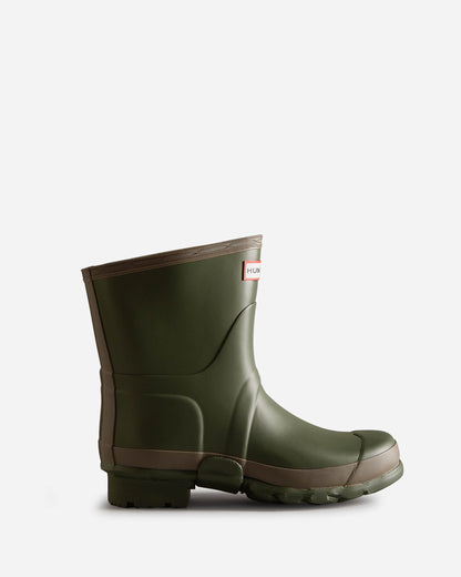 Hunter Womens Short Gardener Boot - Dark Olive/Clay