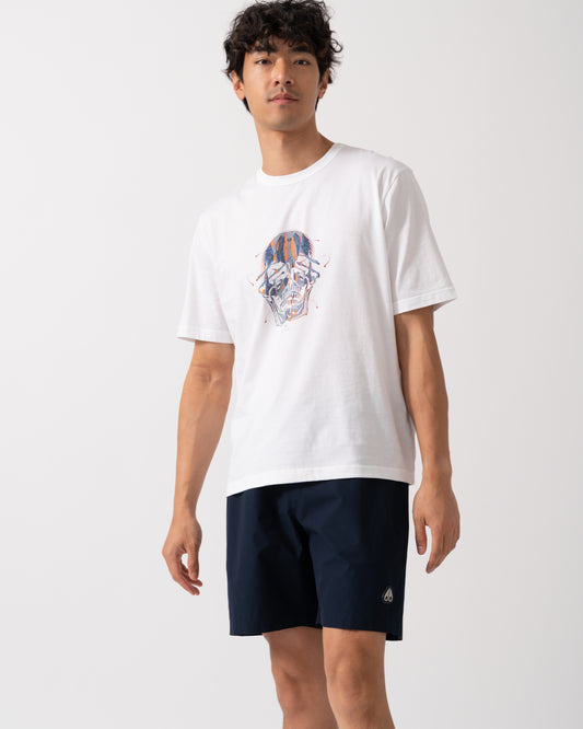 PS Paul Smith Mens Casual Fit Painted Skull T-Shirt - 01 White
